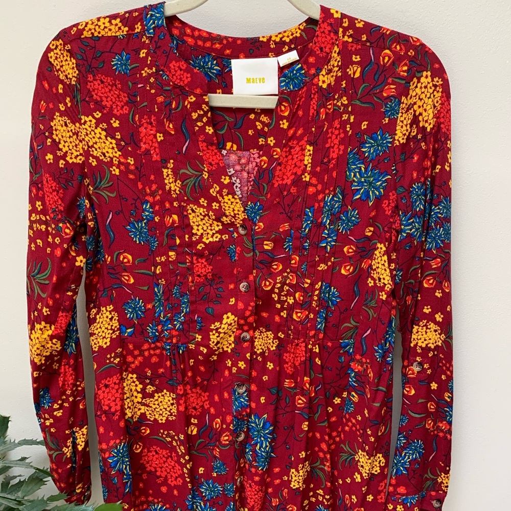 Floral Anthropologie Maeve Button Down